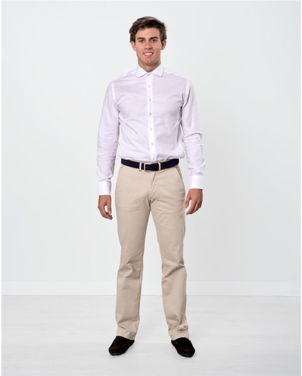 PANTALÓN CHINO BÁSICO GABARDINA SPAGNOLO BEIGE
