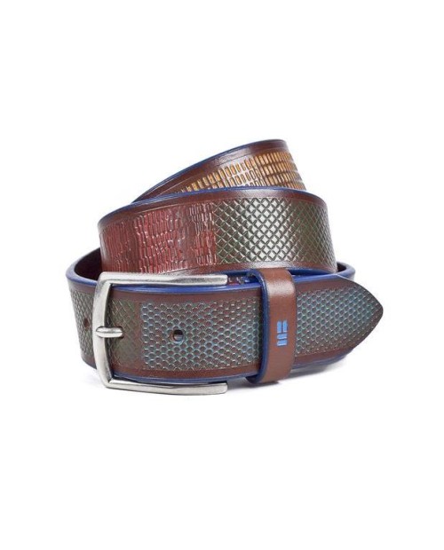 CINTURON MIGUEL BELLIDO 805 MULTICOLOR MARRON