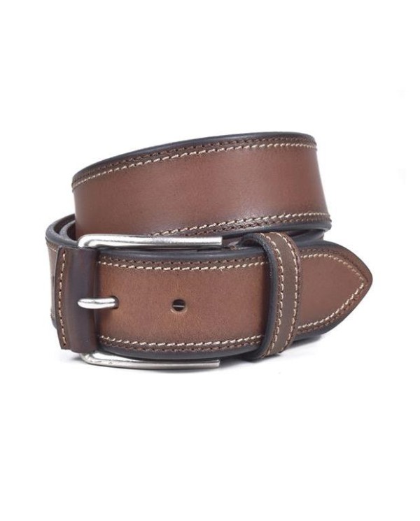 CINTURON MIGUEL BELLIDO 4105 PESPUNTES MARRON