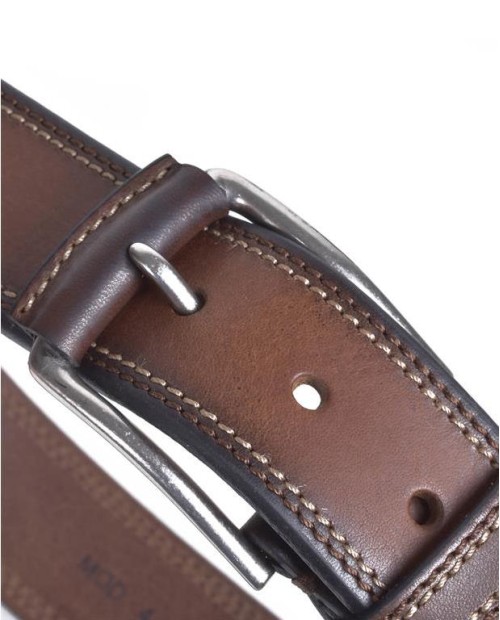 CINTURON MIGUEL BELLIDO 4105 PESPUNTES MARRON 2