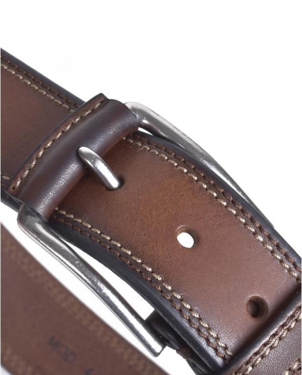 CINTURON MIGUEL BELLIDO 4105 PESPUNTES MARRON