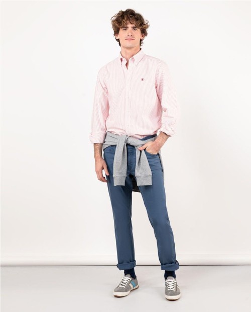 CAMISA RAYA YALE OXFORD CORAL EL GANSO CORAL 2