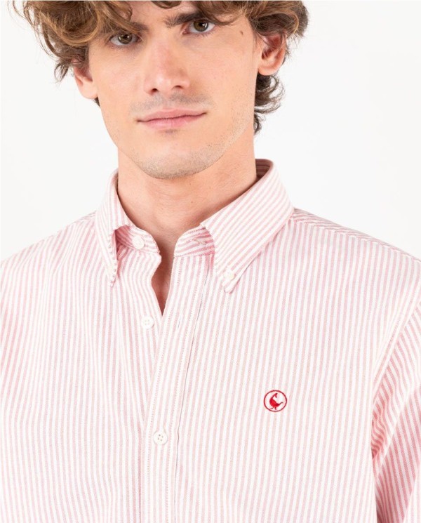CAMISA RAYA YALE OXFORD CORAL EL GANSO CORAL