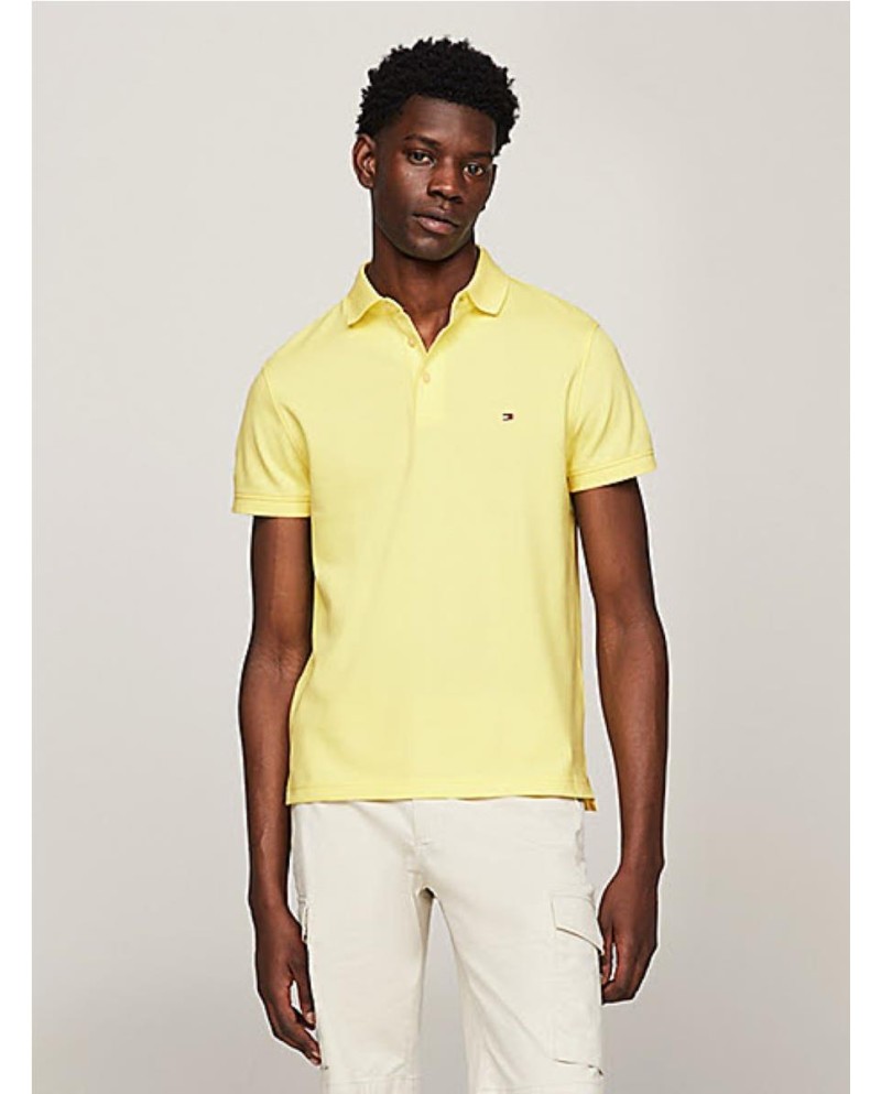 POLO  TOMMY HILFIGER1985 DE CORTE REGULAR CON LOGO BORDADO AMARILLO