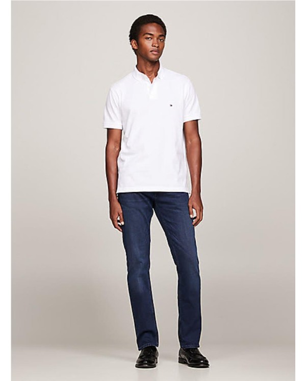 POLO  TOMMY HILFIGER1985 DE CORTE REGULAR CON LOGO BORDADO BLANCO