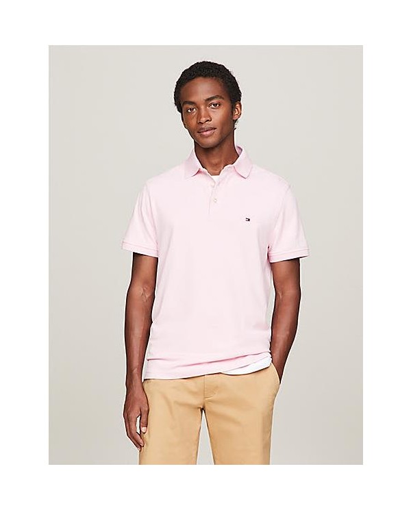 POLO  TOMMY HILFIGER1985 DE CORTE REGULAR CON LOGO BORDADO ROSA