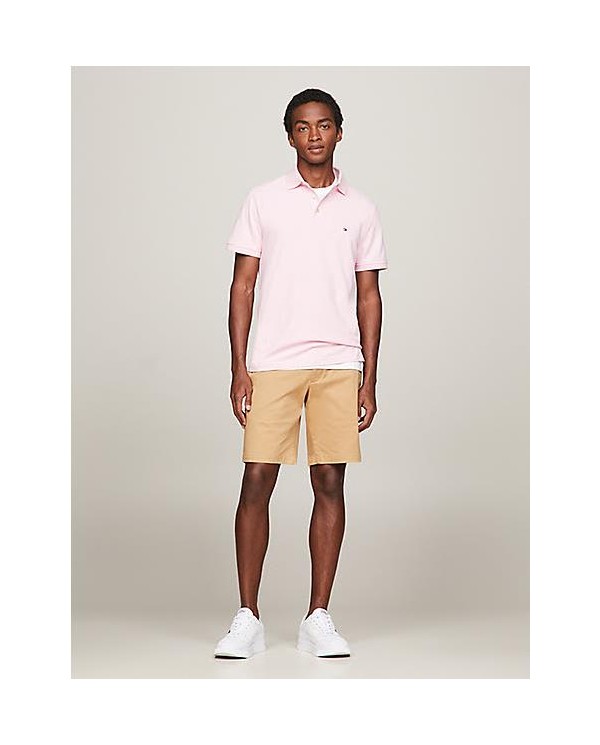 POLO  TOMMY HILFIGER1985 DE CORTE REGULAR CON LOGO BORDADO ROSA